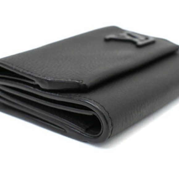 Louis Vuitton Portefeuille Pilot Tri Wallet LV Aerogram Leather Black - Picture 5 of 8